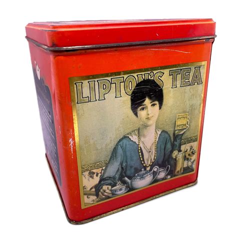 metal train in lipton tea box|antique lipton tea tins.